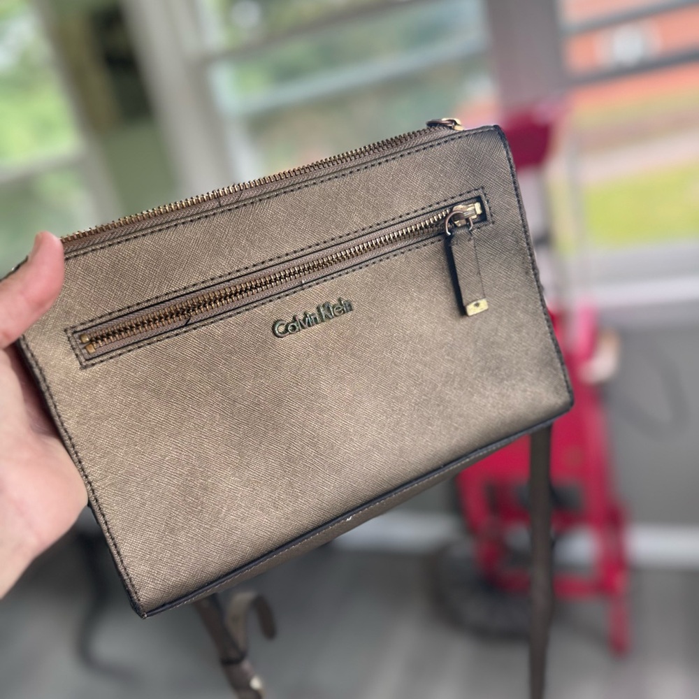Calvin Klein Gold Crossbody Bag